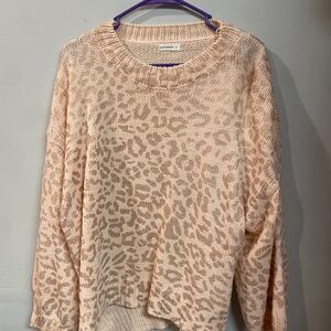 Northern Reflections Light Pink Animal Print Sweater